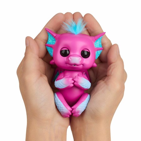 Интерактивный ручной дракон Сенди розовый Фингерлинг Fingerlings Glitter Dragon - Sandy  3583 фото 1