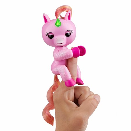 Интерактивный Светящийся Единорог - Джоджо Фингерлинг розовый Fingerlings Light Up Unicorn Jojo By WowWee