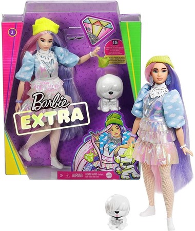 Кукла Барби Экстра модница мерцающий образ Barbie Extra Doll изображение 