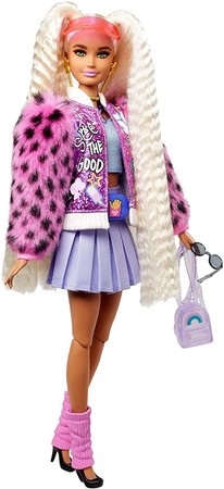 Игровой набор Барби Экстра модница в розовой шубке Barbie Extra Doll #8 изображение 5