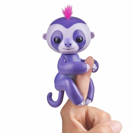 Интерактивная ручная фигурка Fingerlings ленивец Мардж WowWee Fingerlings Baby Sloth - Marge (Purple) - Interactive Baby Pet