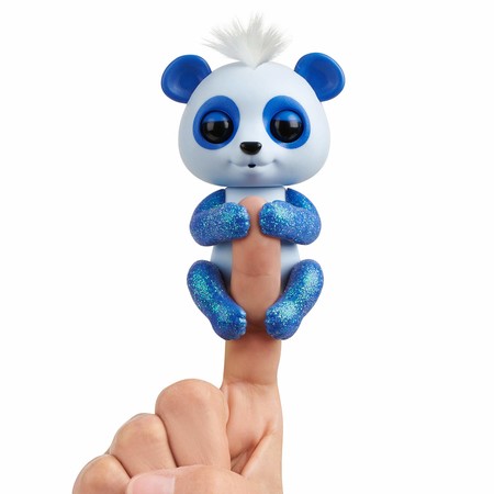 Интерактивная ручная фигурка Fingerlings Панда Арчи синяя WowWee Fingerlings Glitter Panda - Archie