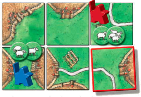 Настольная игра Каркассон: Холмы и овцы дополнение Carcassonne: Schafe und Hügel изображение