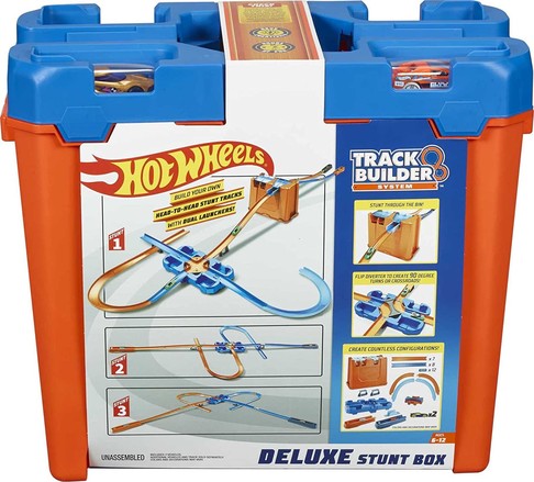 Трек Хот Вилс Коробка для трюков Hot Wheels Track Builder Stunt Box Gift Set изображение 