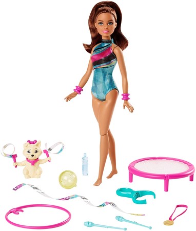 Игоровой набор Барби Тереза гимнастка Barbie Dreamhouse Adventures Teresa Spin 'n Twirl Gymnast Doll  GHK24 изображение