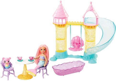 Игровой набор Барби Дримптопия Замок русалочек Челси Barbie Dreamtopia Chelsea Mermaid Doll FXT20 изображение
