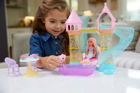 Игровой набор Барби Дримптопия Замок русалочек Челси Barbie Dreamtopia Chelsea Mermaid Doll FXT20 изображение 8