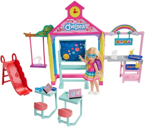 Игровой набор Барби Челси идет в школу Barbie Club Chelsea Doll and School Playset GHV80 изображение 5