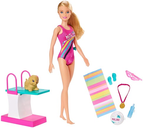 Игровой набор Барби Чемпион по плаванию Barbie Dreamhouse Adventures Swim 'n Dive Doll GHK23 изображение