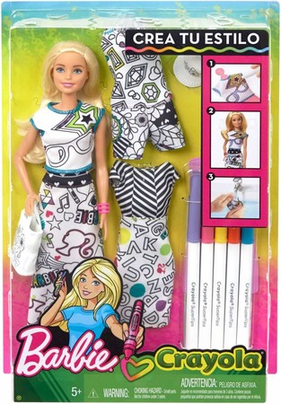Игровой набор Барби Модный дизайнер блондинка Barbie Crayola Color-in Fashions, Blonde фото 1