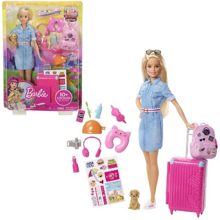 Игровой набор Барби Путешественница Barbie Doll and Travel Set  FWV25 изображение 6