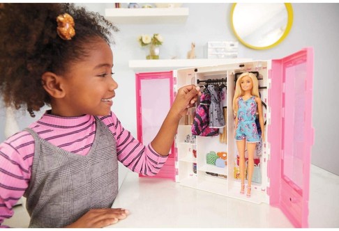 Игровой набор Барби Розовый шкаф для одежды Barbie Fashionistas Ultimate Closet Doll and Accessories GBK12 изображение 3