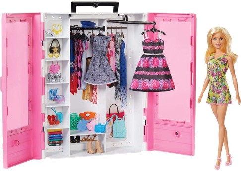Игровой набор Барби Розовый шкаф для одежды Barbie Fashionistas Ultimate Closet Doll and Accessories GBK12 изображение