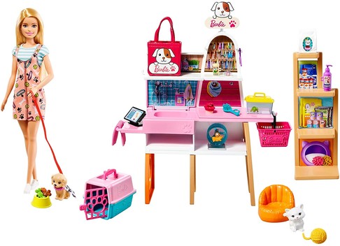 Игровой набор Барби салон домашних животных Barbie Doll and Pet Boutique изображение 