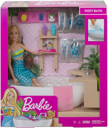 Игровой набор Барби Спа-салон Barbie Fizzy Bath Doll & Playset GJN32 изображение 3
