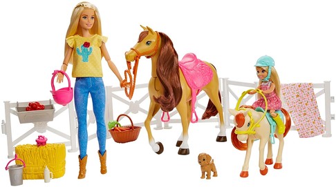Игровой набор Барби Верховая езда и объятия Mattel Barbie Hugs N Horses Playset FXH15 изображения 1