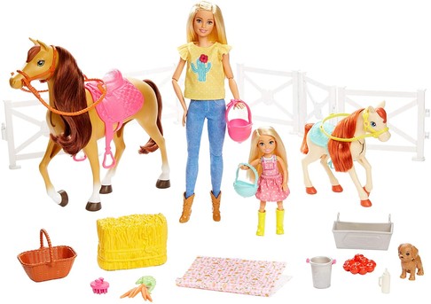 Игровой набор Барби Верховая езда и объятия Mattel Barbie Hugs N Horses Playset FXH15 изображения 2