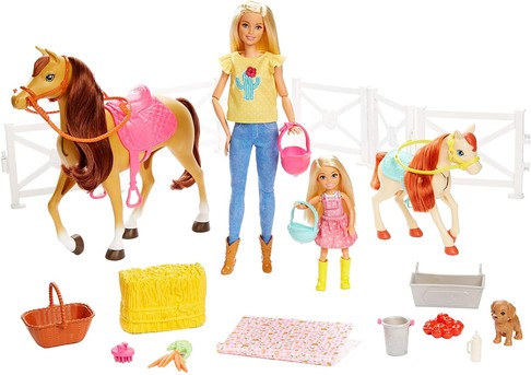 Игровой набор Барби Верховая езда и объятия Mattel Barbie Hugs N Horses Playset FXH15 изображения