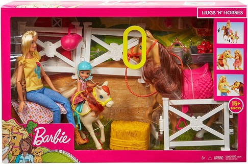 Игровой набор Барби Верховая езда и объятия Mattel Barbie Hugs N Horses Playset FXH15 изображения 8
