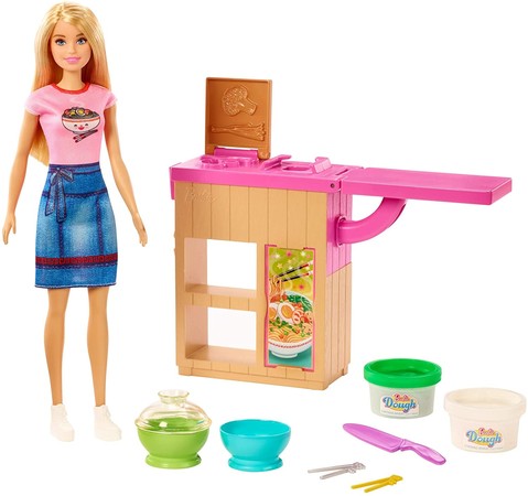 Игровой набор Барби Приготовление лапши Barbie Noodle Bar Playset with Blonde Doll изображение 