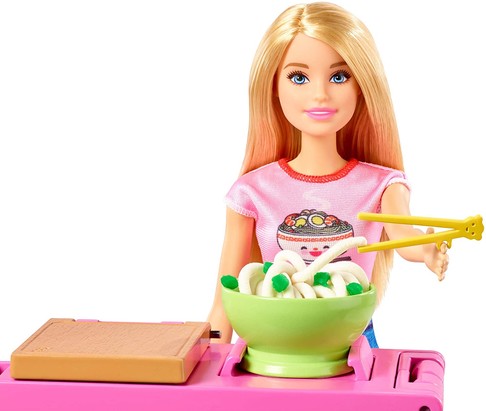 Игровой набор Барби Приготовление лапши Barbie Noodle Bar Playset with Blonde Doll  2