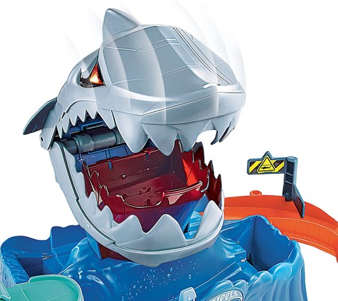 Игровой набор Хот Вилс Голодная акула-робот Измени цвет Hot Wheels City Color Changing Robot Shark Play Set GJL12 изображение 5