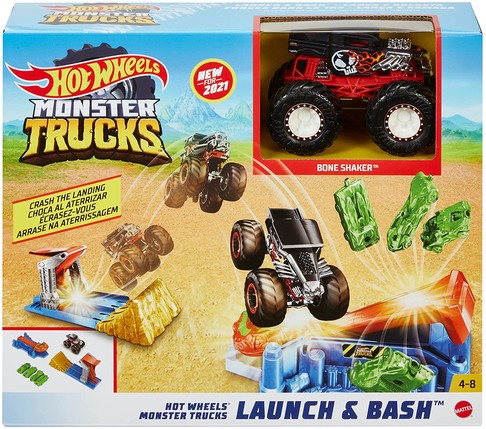 Игровой набор Хот Вилс Монстро-Прыжок ​Hot Wheels Monster Trucks Launch & Bash изображение 4