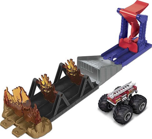 Игровой набор Хот Вилс Monster Trucks Fire Through изображение