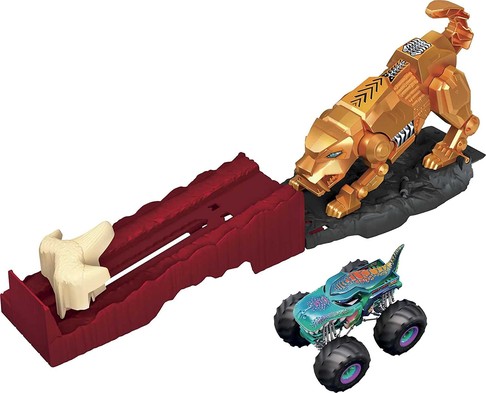  Игровой набор Хот Вилс Monster Trucks Sabretooth Showdown изображение 1