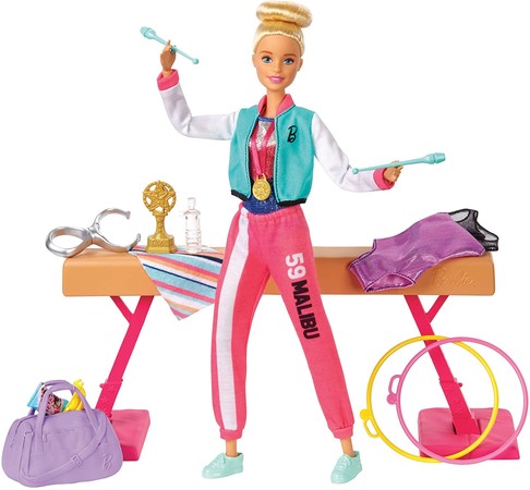 Игровой набор кукла Барби гимнастка Barbie Gymnastics Playset GJM72 изображение 2