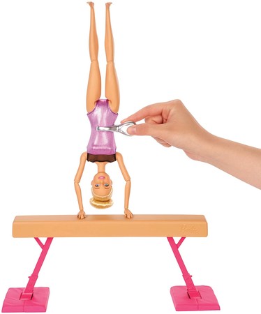 Игровой набор кукла Барби гимнастка Barbie Gymnastics Playset GJM72 изображение 5