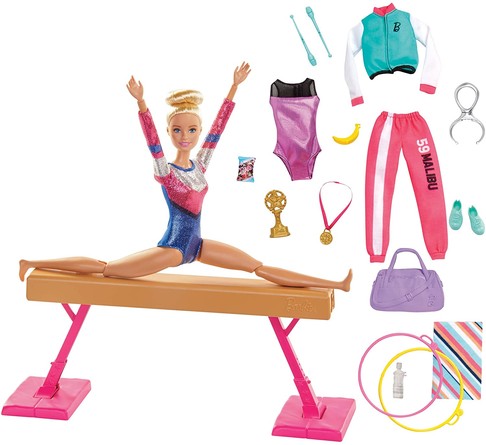 Игровой набор кукла Барби гимнастка Barbie Gymnastics Playset GJM72 изображение 7