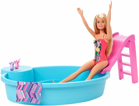 Игровой набор кукла Барби с бассейном ​Barbie Doll and Pool Playset GHL91 изображение 3