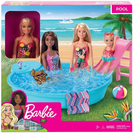 Игровой набор кукла Барби с бассейном ​Barbie Doll and Pool Playset GHL91 изображение 6