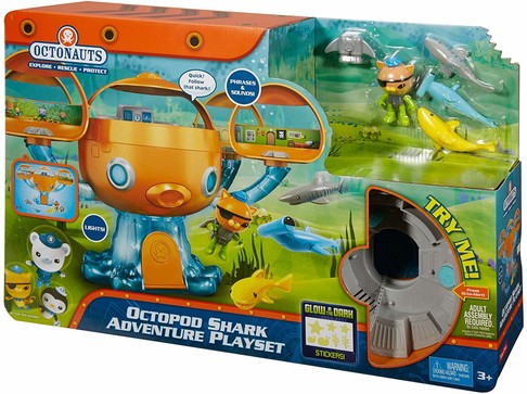Игровой набор Октонавты Октобаза Подводная станция Fisher-Price Octonauts Octopod Shark Adventure Playset DYT06 изображение 5