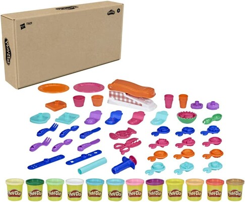 Игровой набор пластилина Большой набор повара Плей До Play-Doh Kitchen Creations Fun Factory Playset изображение 1