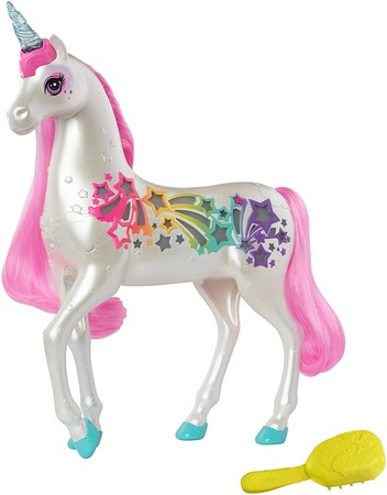 Интерактивный блестящий единорог Барби Barbie Dreamtopia Brush 'n Sparkle Unicorn изображение 