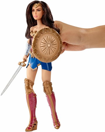 Кукла Чудо-женщина с мечом и щитом DC Wonder Woman Deluxe doll with shield and sword FDF39 изображение 4