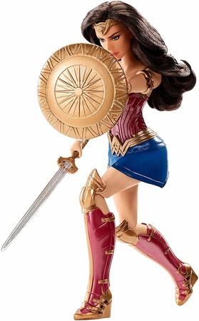 Кукла Чудо-женщина с мечом и щитом DC Wonder Woman Deluxe doll with shield and sword FDF39 изображение 1