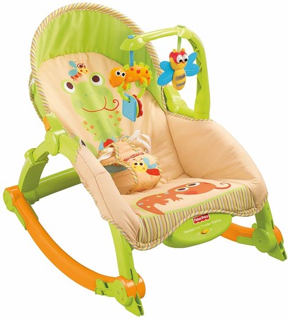 Кресло-качалка Тропический лес Фишер Прайс Fisher-Price Newborn-to-Toddler Portable Rocker, Rainforest T2518 изображение 1
