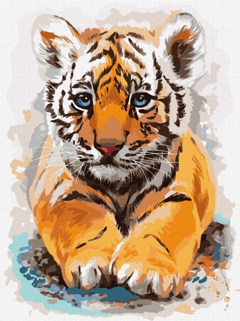 Картина за номерами "Маленьке тигреня" Ідейка
