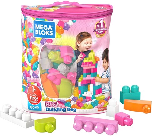 Классический конструктор для девочек в мешке, Mega Bloks First Builders 