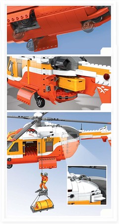 Конструктор Спасательный вертолёт береговой охраны Mega Contstrux Probuilder FXY58 изображение 3