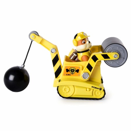Игровой набор Крепыш на строительной машине Щенячий патруль/Paw Patrol – Rubble’s Steam Roller Construction Vehicle with Rubble Figure фото 2