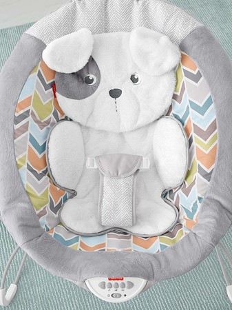 Кресло-шезлонг с мобилем Мой маленький щенок Fisher-Price Deluxe Bouncer Sweet Dreams Snugapuppy DTH04 изображение 11
