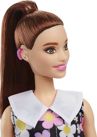 Кукла Барби Модница со слуховым аппаратом Barbie Fashionistas Doll #187 Brunette Ponytail изображение 1