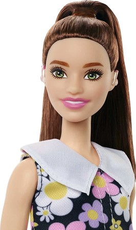 Кукла Барби Модница со слуховым аппаратом Barbie Fashionistas Doll #187 Brunette Ponytail изображение 2