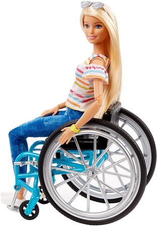 Кукла Барби в кресле-коляске Barbie Fashionistas Doll with Rolling Wheelchair GGL22 изображение 1