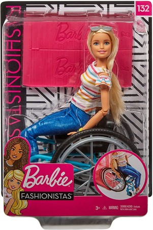 Кукла Барби в кресле-коляске Barbie Fashionistas Doll with Rolling Wheelchair GGL22 изображение 2