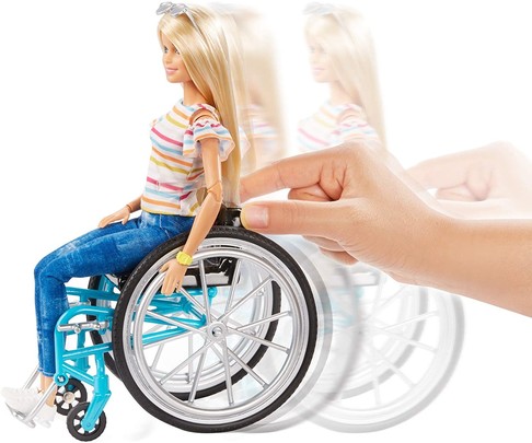 Кукла Барби в кресле-коляске Barbie Fashionistas Doll with Rolling Wheelchair GGL22 изображение 4